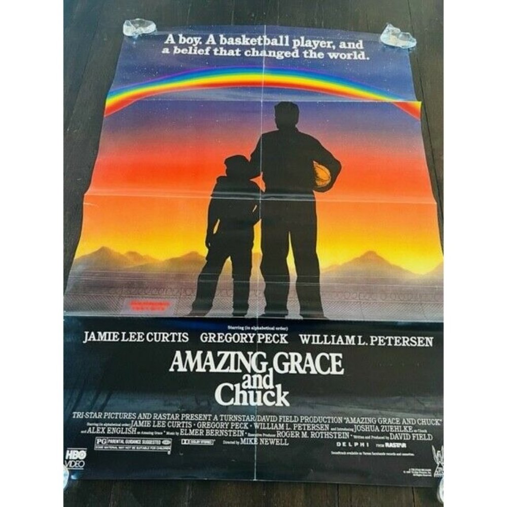 Movie Theater Cinema Poster Lobby Card vtg 1987 Amazing Grace Chuck Peck Curtis